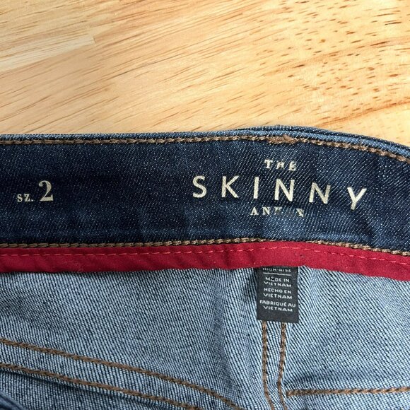 WHBM Women’s The Skinny Ankle Jeans Dark Wash Mid Rise Size 2 - Picture 7 of 8